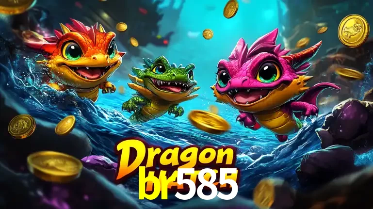 Arte promocional do jogo Dragon Hatch com três adoráveis dragões bebês nadando entre moedas de ouro, um dos slots mais divertidos para jogar no cassino br585.